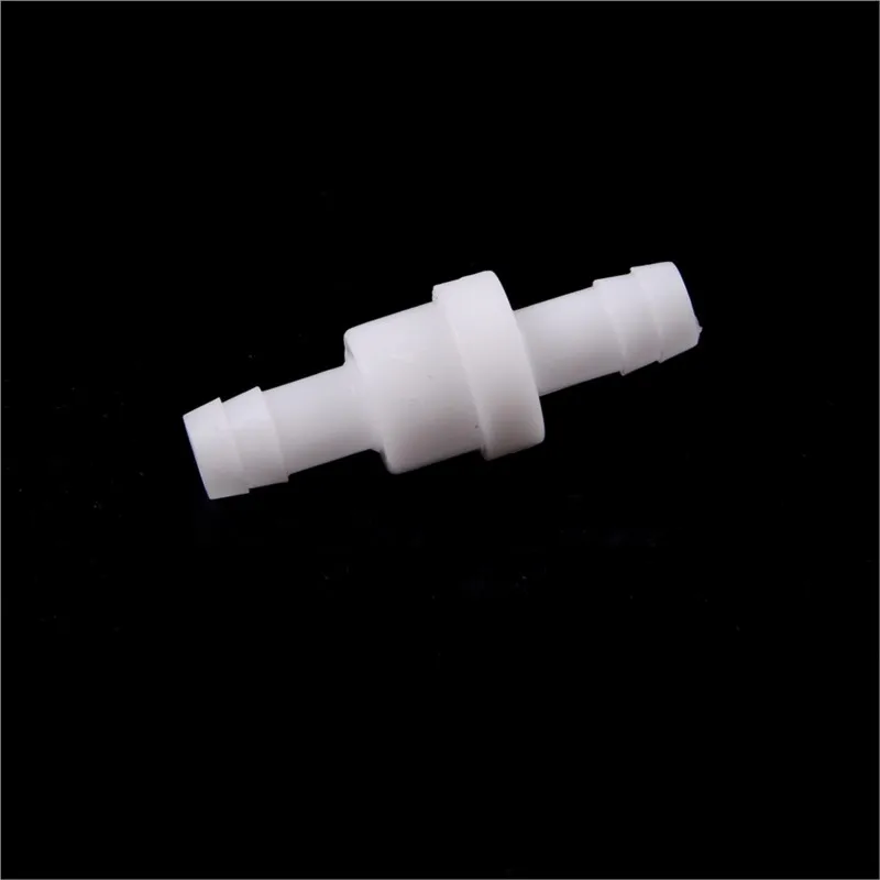 1PC White 4/6/8/10/12mm Plastic One Way Inline Check Valve Fuel Gas Liquid Water Suitable for water petrol diesel oils