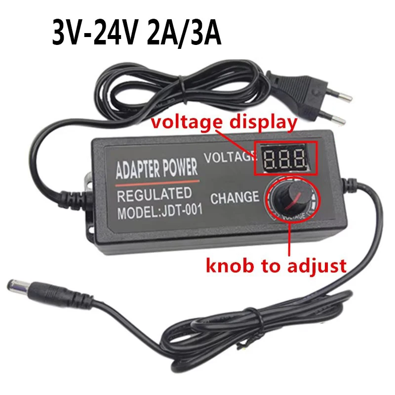 Universal AC/DC 3V 5V 6V 9V 9.5V 12V 13.5V 14V 2A 5A 17V 18V 19V 20V 22V 5 Volt Adjustable Led Power Supply 24V Adapter Adaptor