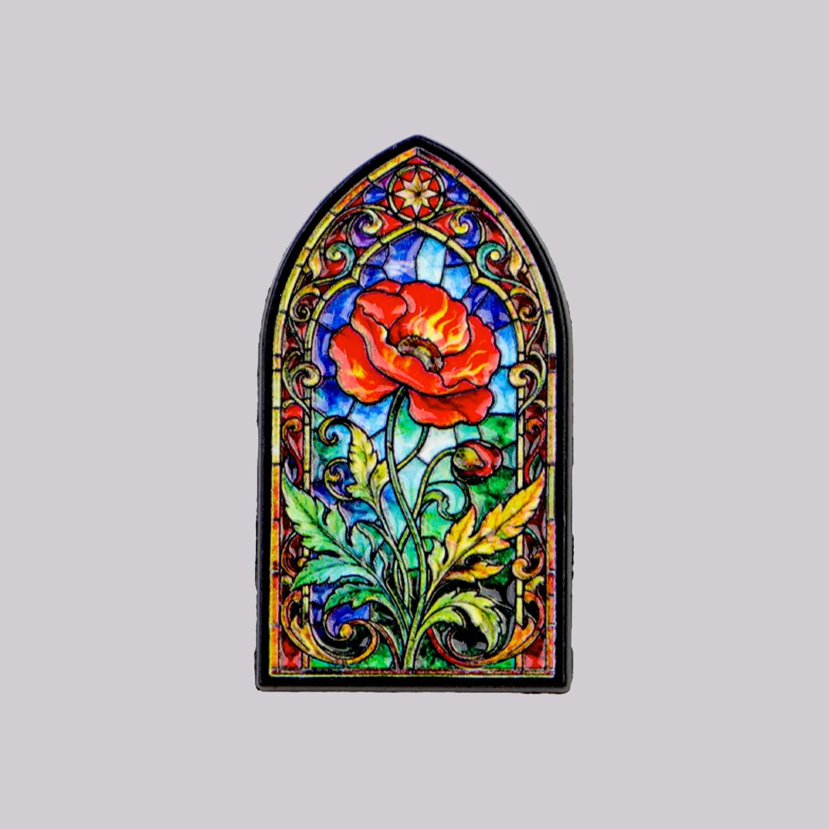 Red Flowers Enamel Pin Gothic Brooch Lapel Pins Badge on Backpack Clothing Accessories Vintage Jewelry Friends Gifts