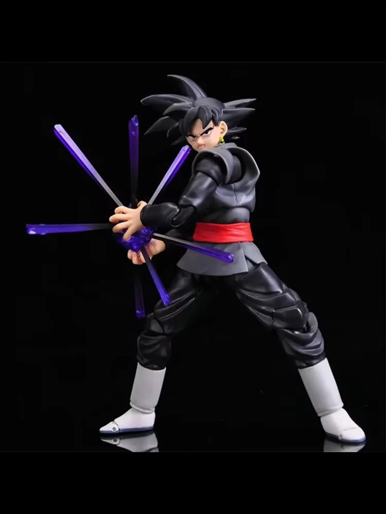 Nouveau 14 cm Anime Dragon Ball noir Goku Zamasu figurine Super Saiyan film Version Dbz modèle avec plusieurs accessoires jouets