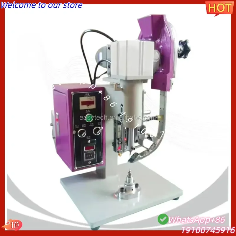 CE Certificate Semi-automatic Leather Belt Badminton Magnet Tiles Making Riveting Machine for Terminal
