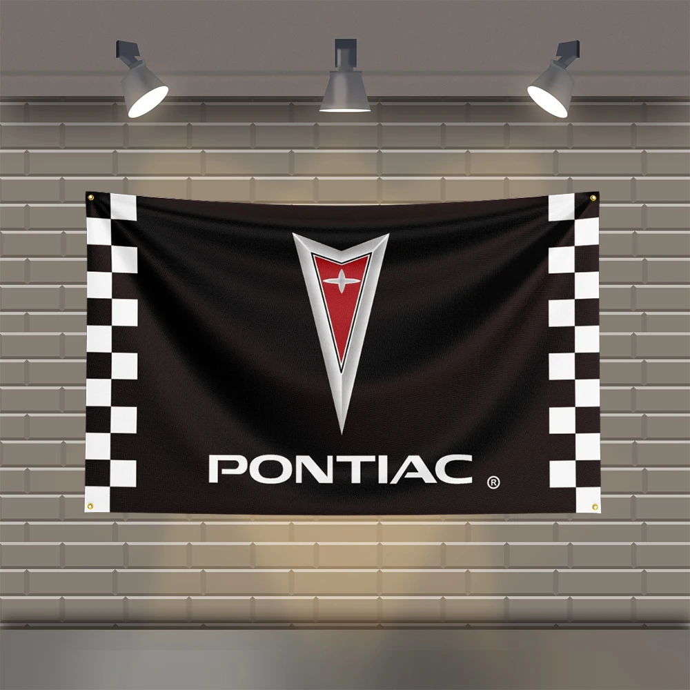 3x5 Ft P-Pontiacs Racing  Flag Polyester Printed Cars Flags for Room Garage Decor