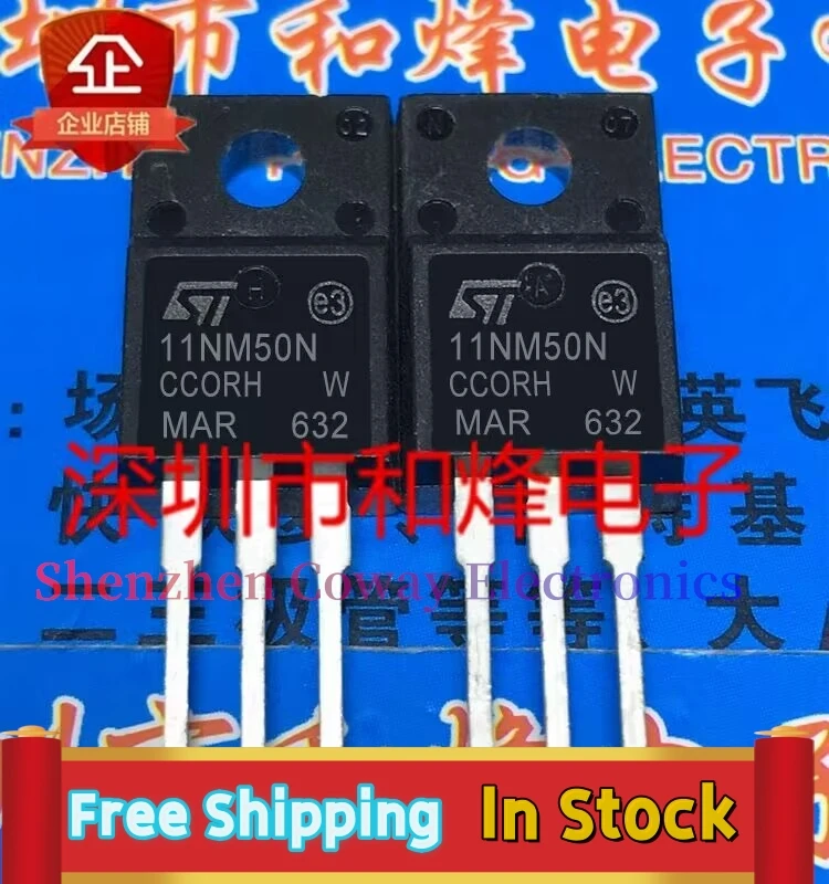 

10PCS-30PCS STF11NM50N 11NM50N TO-220F MOS In Stock Fast Shipping