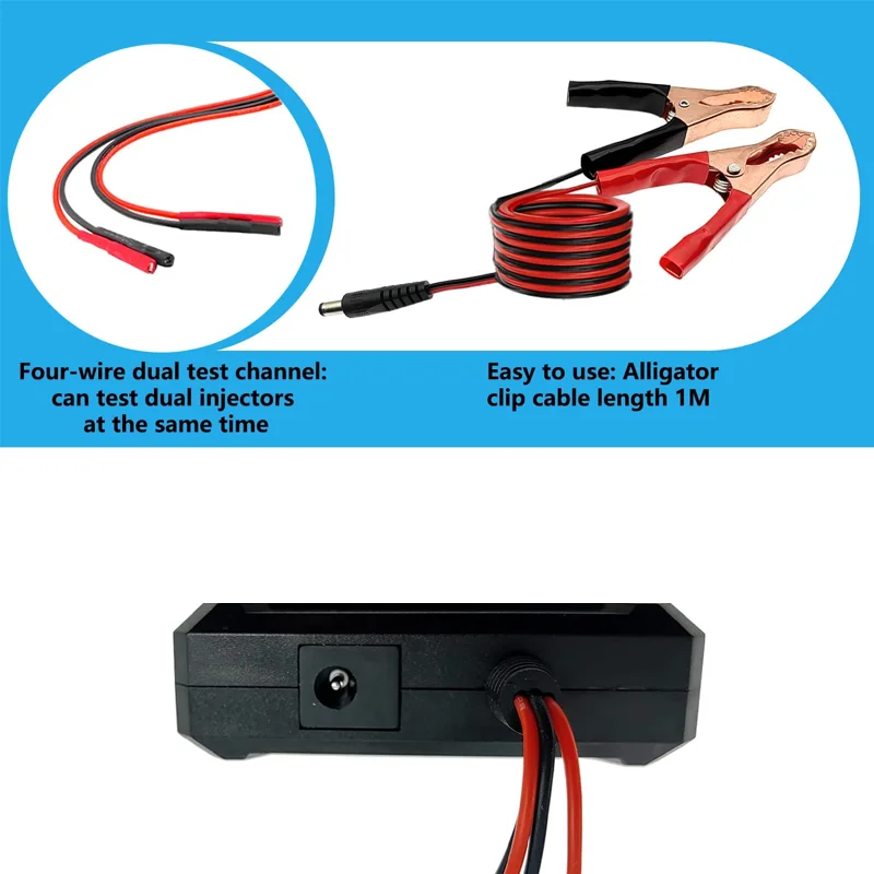 Upgraded Fuel Injector Tester & DIY Cleaning Tool - Test Two Injectors Simultaneously 8 Pulse Power Drive Mode