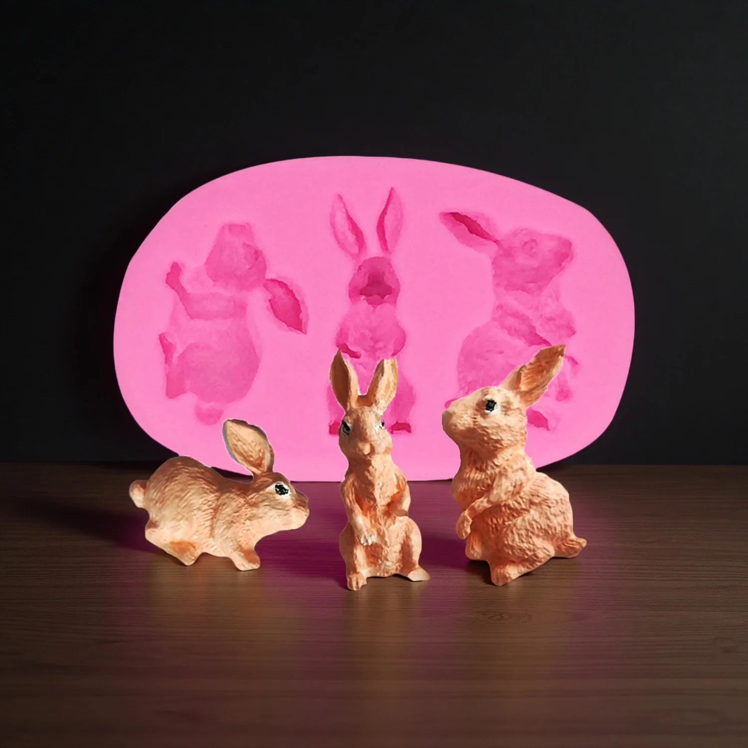Bunny Molds Fondant Chocolate Sugarcraft DIY for Cake Craft Jewellery Charms Mold