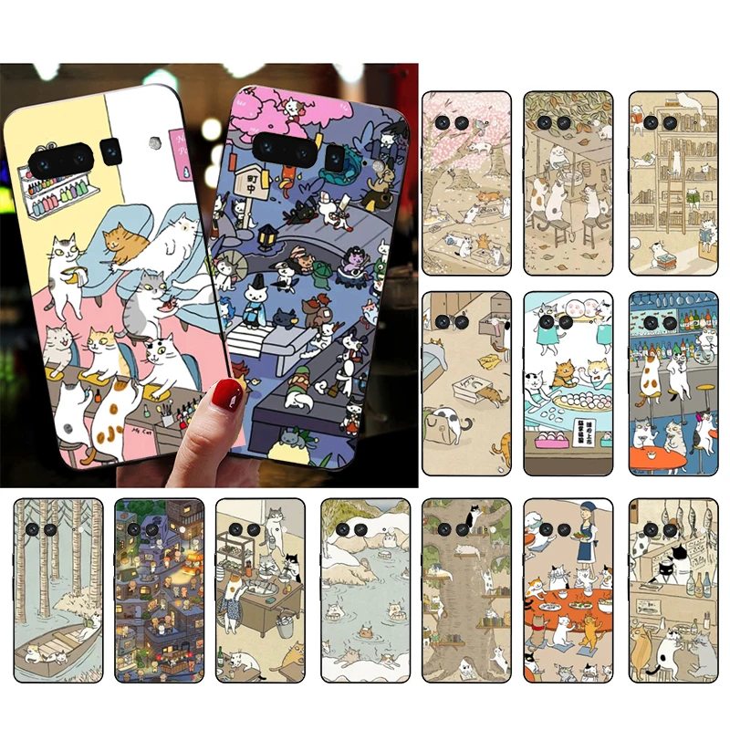

Phone Case for Google Pixel 10 9 Pro XL 9A 8 7 6 Pro Pixel 8A 7A 6A Pixel 8 7 6 5 Animal Cat life Art Case Funda