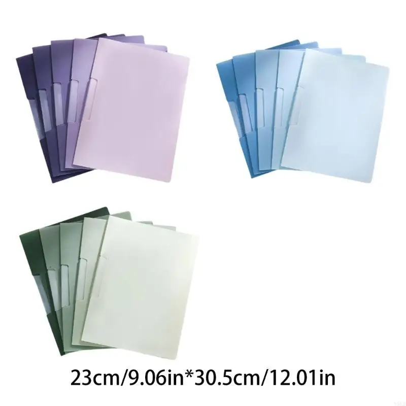 Y5LB 5Pcs File Paper Sleeve Letter Size Folder 14.6x9In Document Folder Hold 30 Sheet