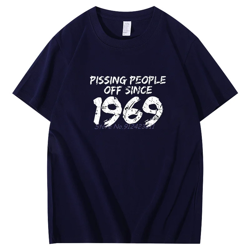 

Летние забавные футболки, рожденные в 1969 году, подарок Gag, Pissing People, ретро футболки с графикой в стиле Харадзюку, футболка с короткими рукавами, мужская одежда