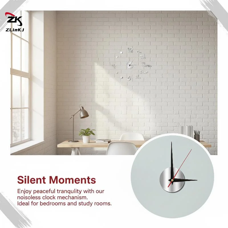 -Luminous DIY Wall Clock Glow In The Dark Silent Non Ticking Perfect For Home Office Wall Decor