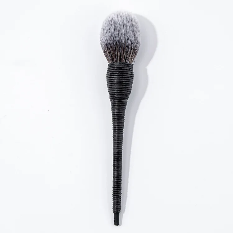 Beauty Blush Brush Makeup Tool Single White Black Wool Real Hair Pastel Handmade Rattan Makeup Brush