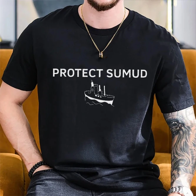 

Global Sumud Flotilla T-Shirt Unisex Crew Neck Short Sleeve Cotton Tops Men Clothing Graphic T Shirts Streetwear