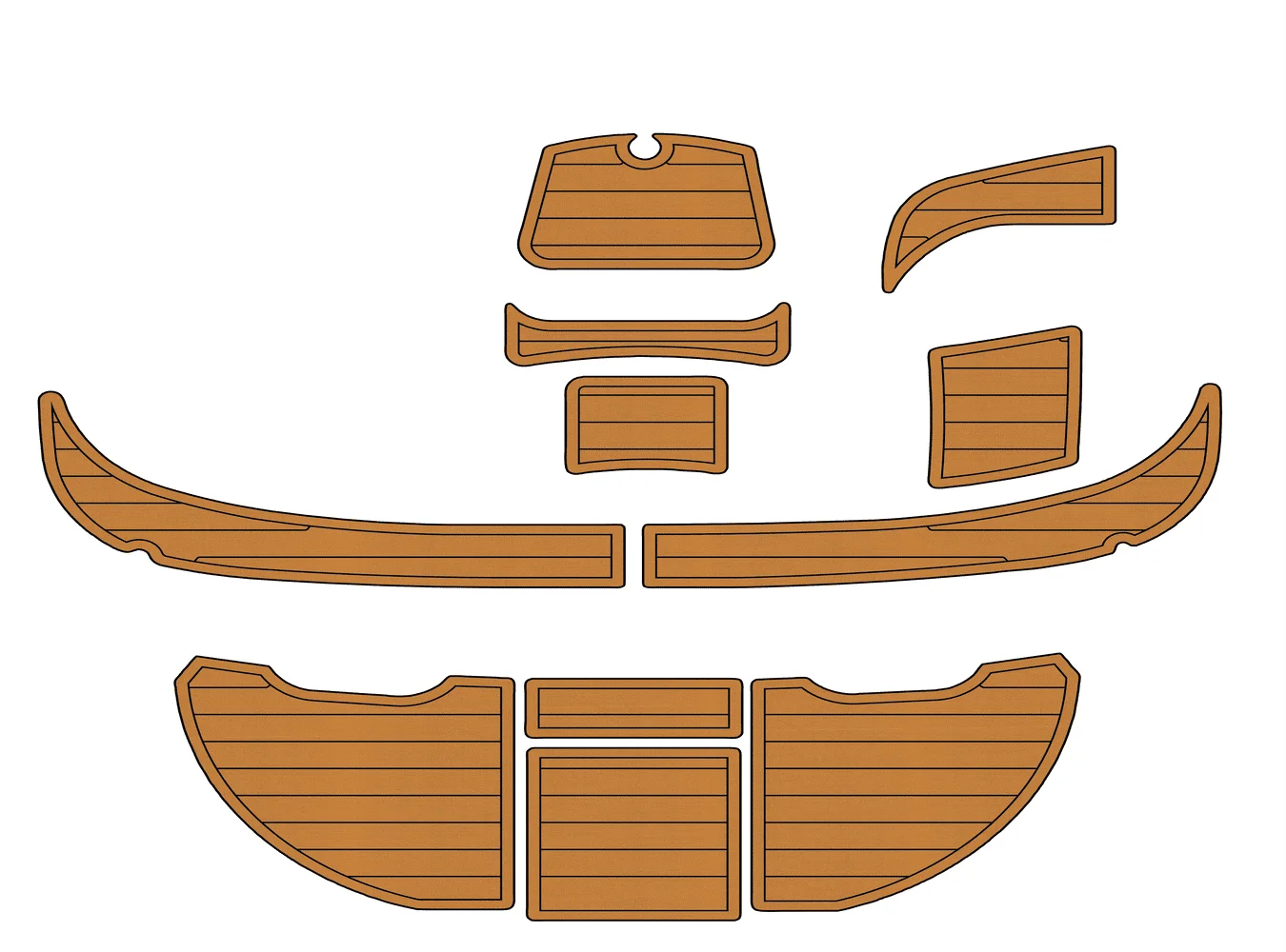 

2006 Sea Ray 240 Sundeck 1/4" 6mm EVA foam Non-Slip PVC Teak Decking marine Mat seadek aqua carpet Marine Floor