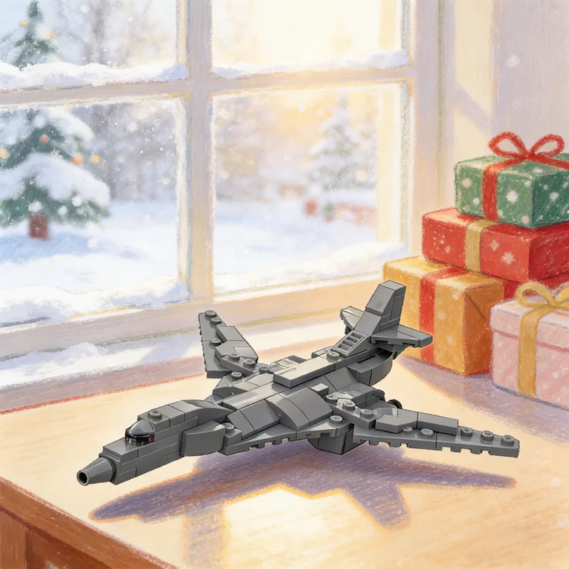 

121 шт. MOC городский аэропорт Rockwell B 1 модель Lancer строительные блоки рождественские подарки строительные сборные игрушки DIY творческая идея