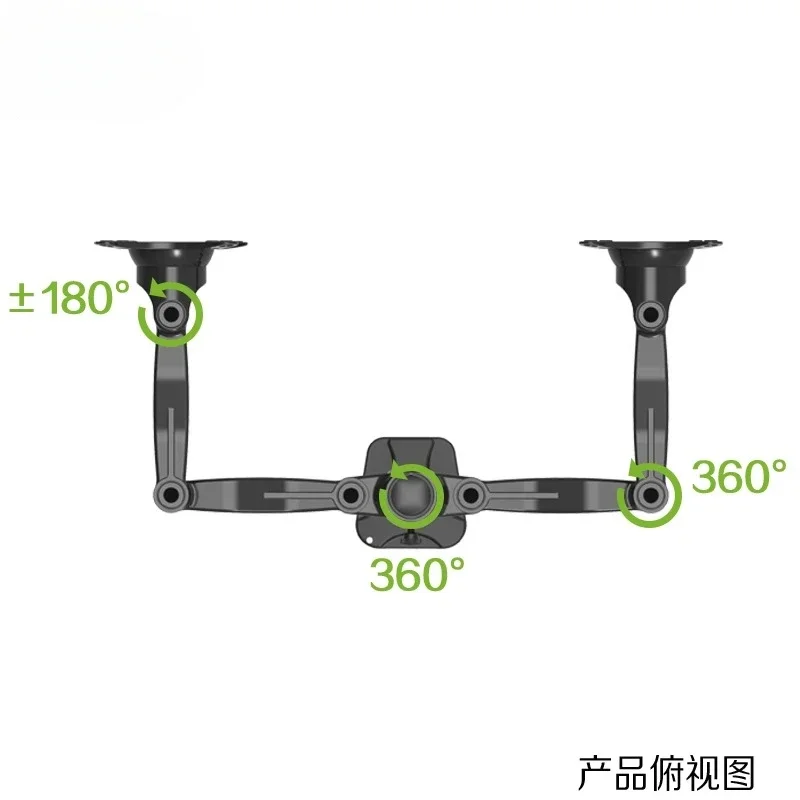 Desktop computer monitor bracket, dual-screen four-screen display, robotic arm, rotating and telescopic cantilever