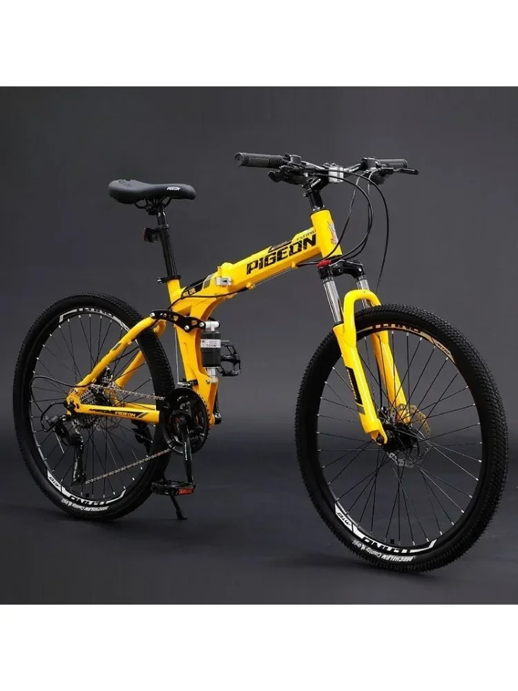 AliExpress NONE Stylish Mountain Bike Adult Male Folding Shock Absorption Variable Speed Off-road Student To Work Road Female Adult Bicycle