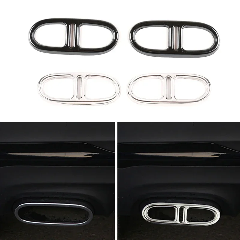 For Mercedes Benz GLA Class H247 2020 2021 Automobiles Tail Throat Frame  Accessories Exterior Exhaust Pipe Cover