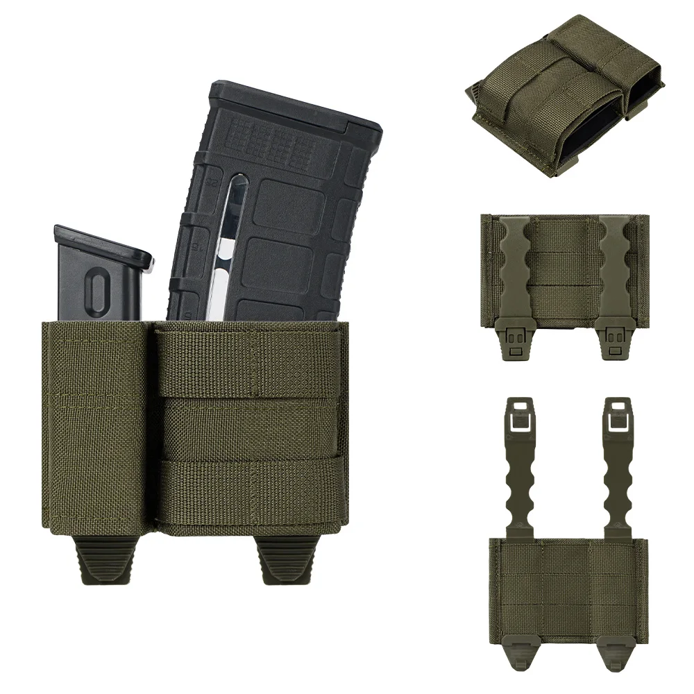 

Outdoor hunting magazine pouch with MOLLE attachment system, FAST5.56+ double 9MM magazine pouch