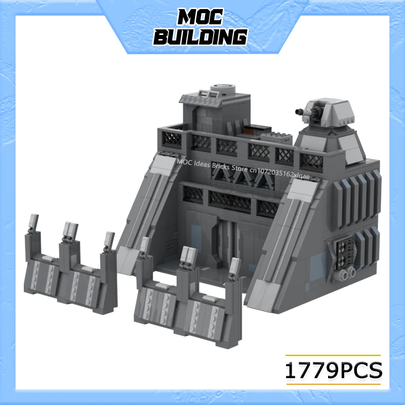 MOC Building Blocks Space Movie Series Outpost Model DIY Assembly Bricks Battle Turrets Creative Toys Collection Display Gifts