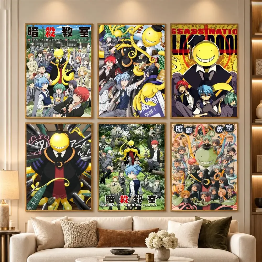 A-Assassination C-Classroom Poster Wall Stickers Self Adhesive Mural Decals for Bedroom Living Room Apartment Home Decor Gift