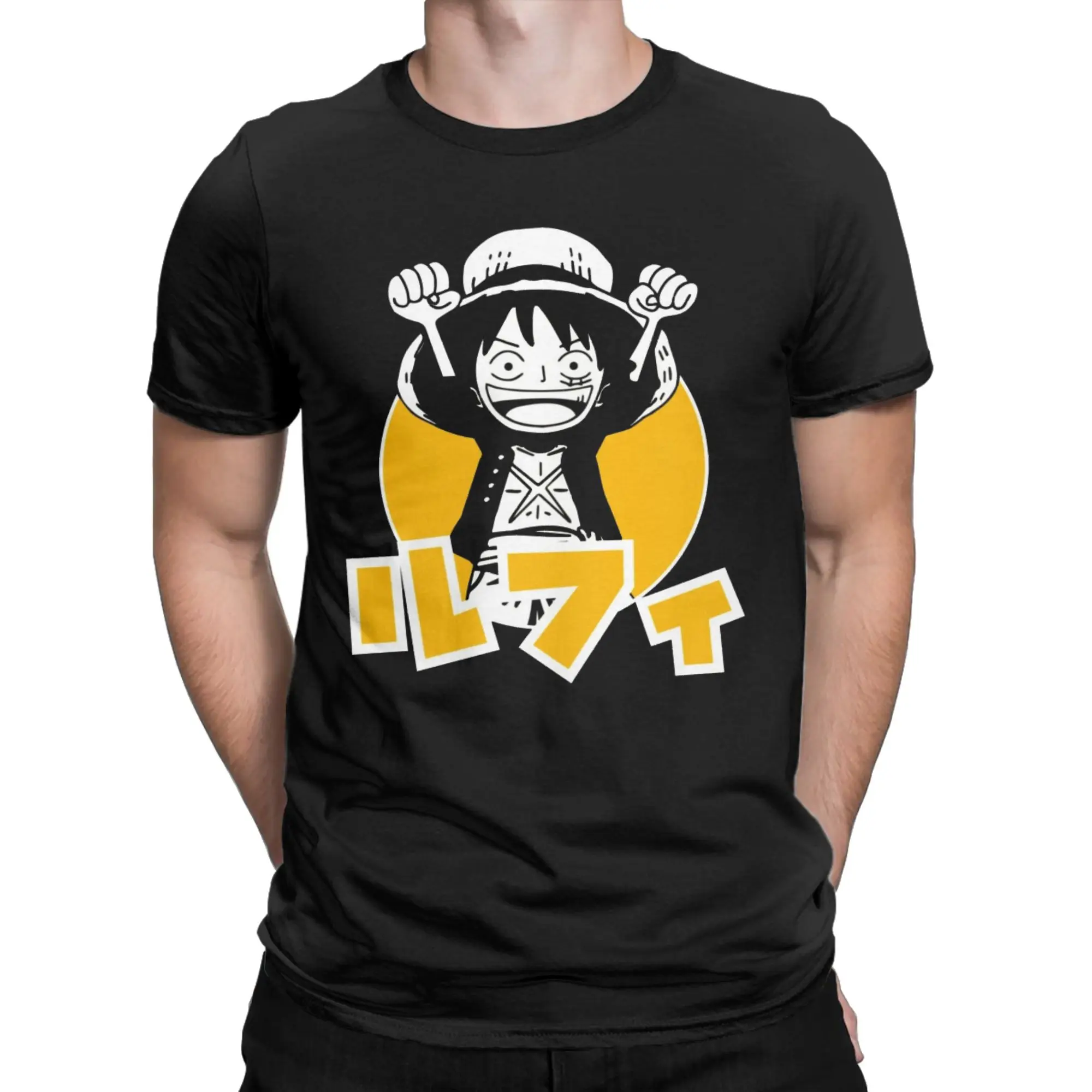 Luffy One Piece T-Shirt Men's  Vintage T Shirts Summer Crew Neck Fashion Tee Shirt Dropshipping Oversized Tops
