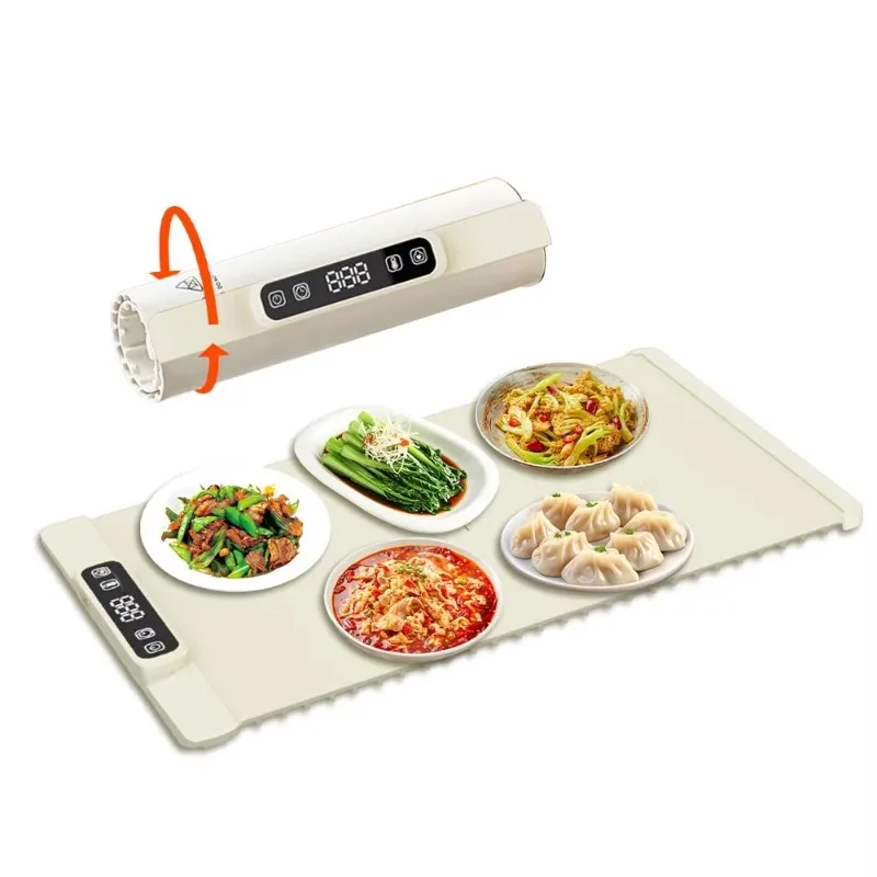 Electric heating tray with adjustable temperature Foldable food heater