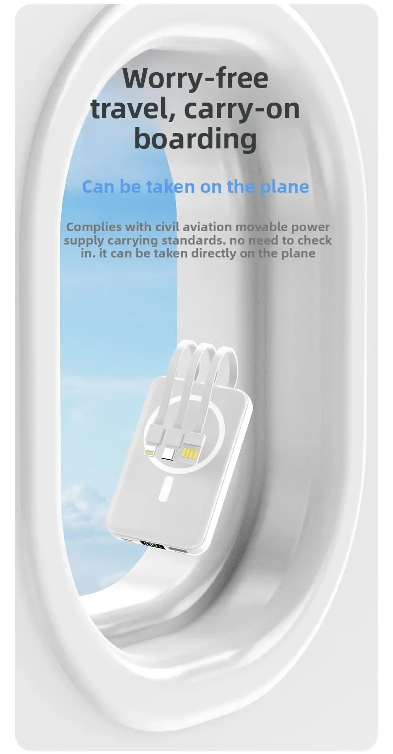 Taepiaai Magnetic Power Bank for Magsafes 20000mAh Wireless PD 22.5W Fast Charger Powerbank External Battery for IPhone Samsung