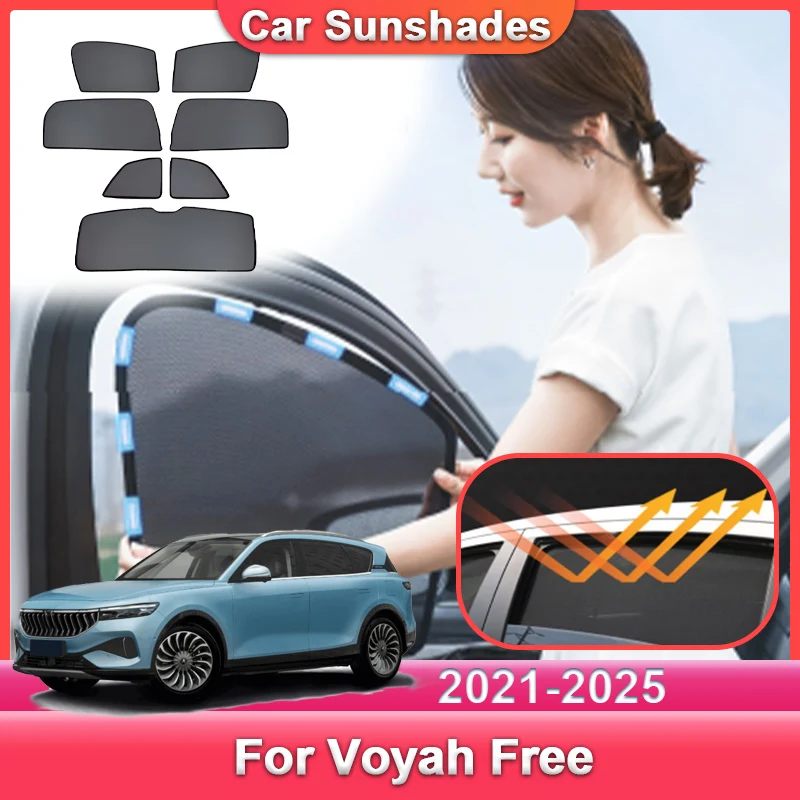 

Car Curtain Windshield For Voyah Free Accessories Rabdan One 2021~2025 2022 2023 2024 UV Blocking Sunshade Heat insulation Tools