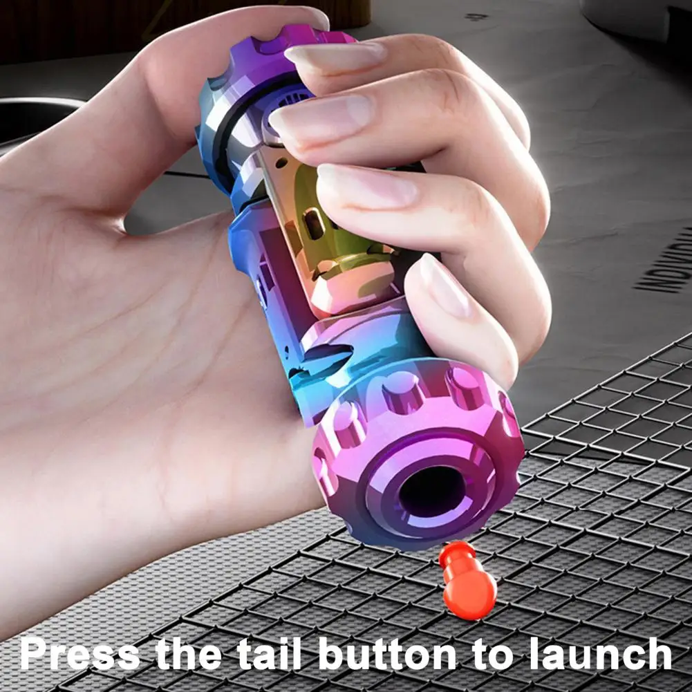 Metal Fidget Slider Toy Stress Relief Ratchet Spinner Bullets Shooter Launcher Fingertip Gyro Decompression Sensory Toy