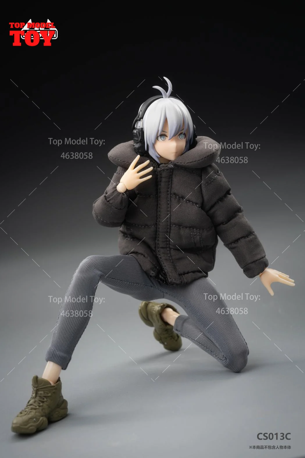 Auf Lager hasuki cs013 Winter lässige Daunen jacke im Maßstab 1/12 mit Yoga hosen Kleidung Modell für 6 ''Mädchen Action Figuren puppen