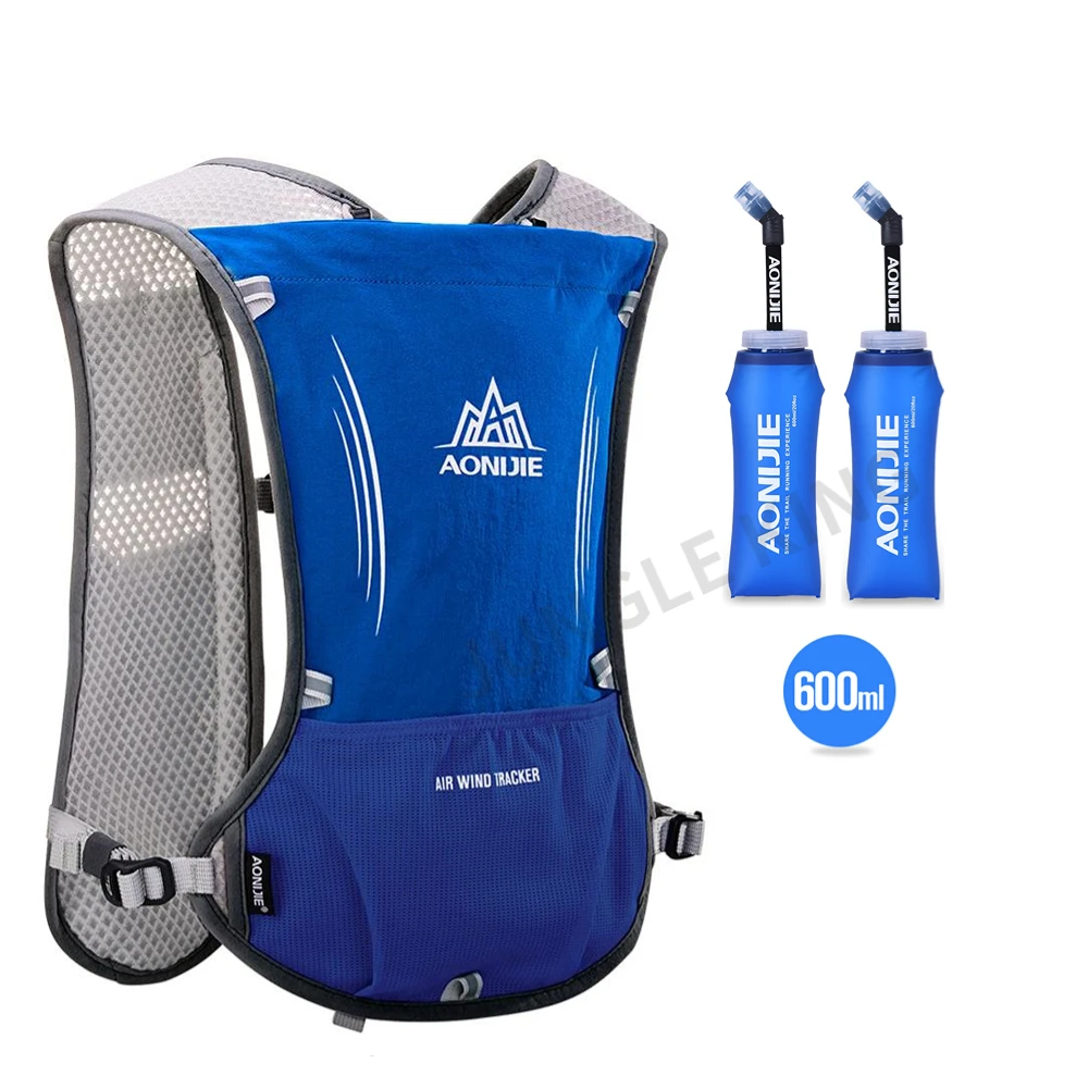 AONIJIE E913S 5L Trink Rucksack Rucksack Tasche Weste für 2L Wasser Blase für Lauf Marathon Rennen Sport 600ML Wasser flaschen