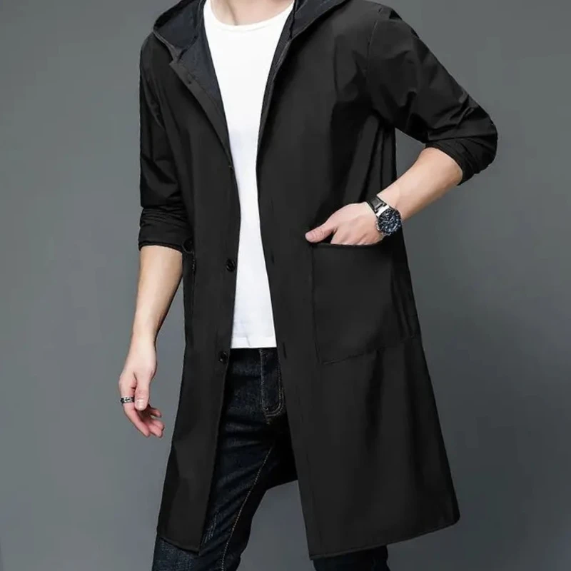 多季節対応メンズウィンドブレーカーコート、カジュアルな工場作業着ジャケット、スタイリッシュなデザインで作業場での使用に最適 ​