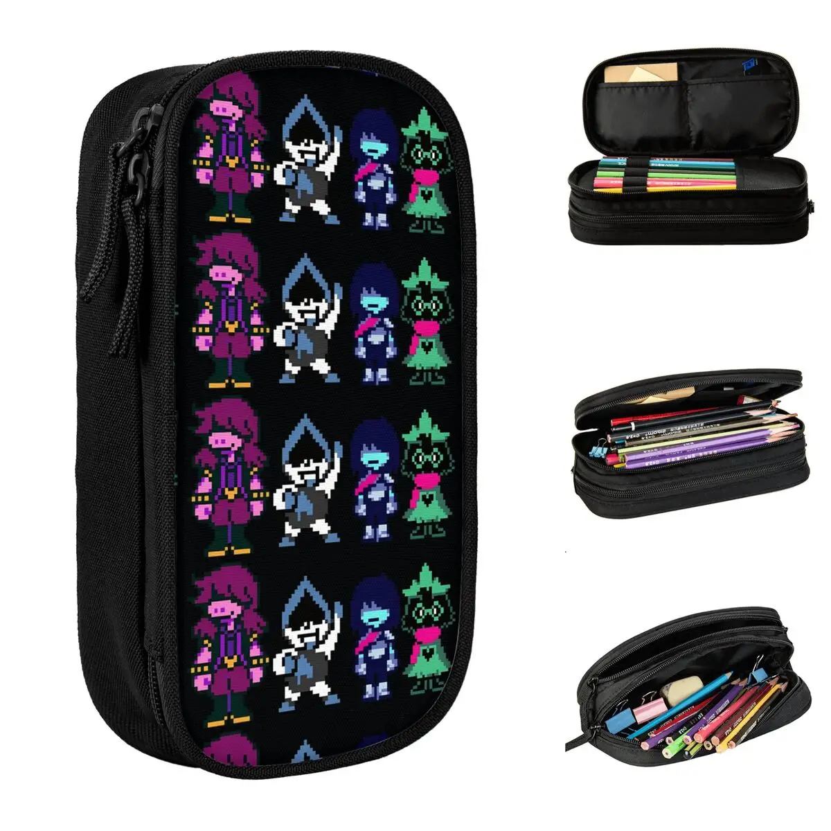 

Pencil Case Deltarune Main Characters Suzie Lancer Kriss Rasiel Pencil Box School Pencil Cases Girls Boys Canvas School Supplies