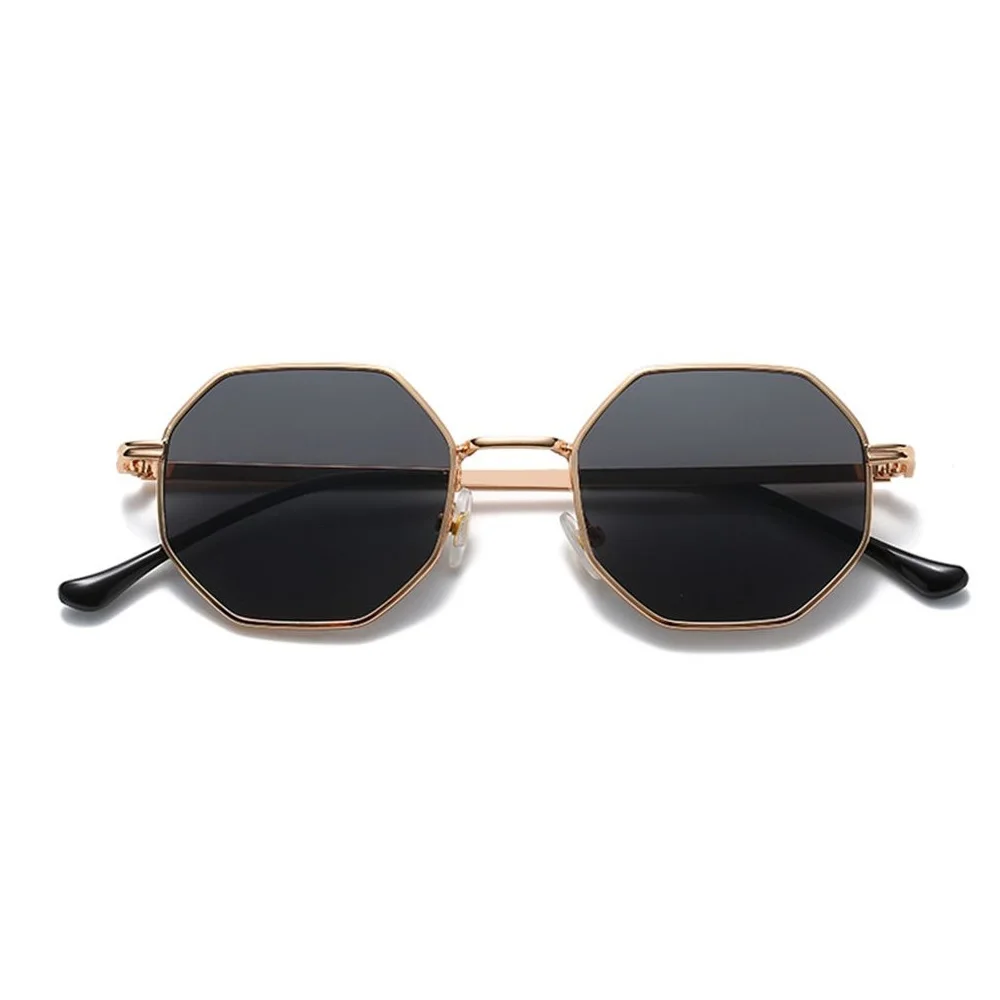 2024 Fashion Square Sunglasses for Women Men Retro Polygon Frame Sun Glasses Vintage Metal Sunglasses UV400 Protection Shades