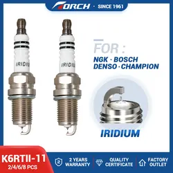 2-8PCS Candles Replace for BKR6EIX-11 DENSO K20RZ-U11 K20PR-TP11 NISSAN BY481-BKR6E Double Iridium Spark Plug TORCH K6RTII-11