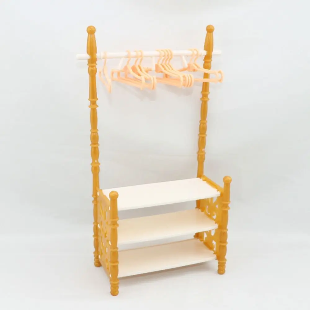 ตุ๊กตาหลากสีเสื้อผ้า Rack ตุ๊กตาอุปกรณ์เสริมเล่น House Miniature ตุ๊กตาแขวน Photo Props ตุ๊กตาพลาสติกเฟอร์นิเจอร์