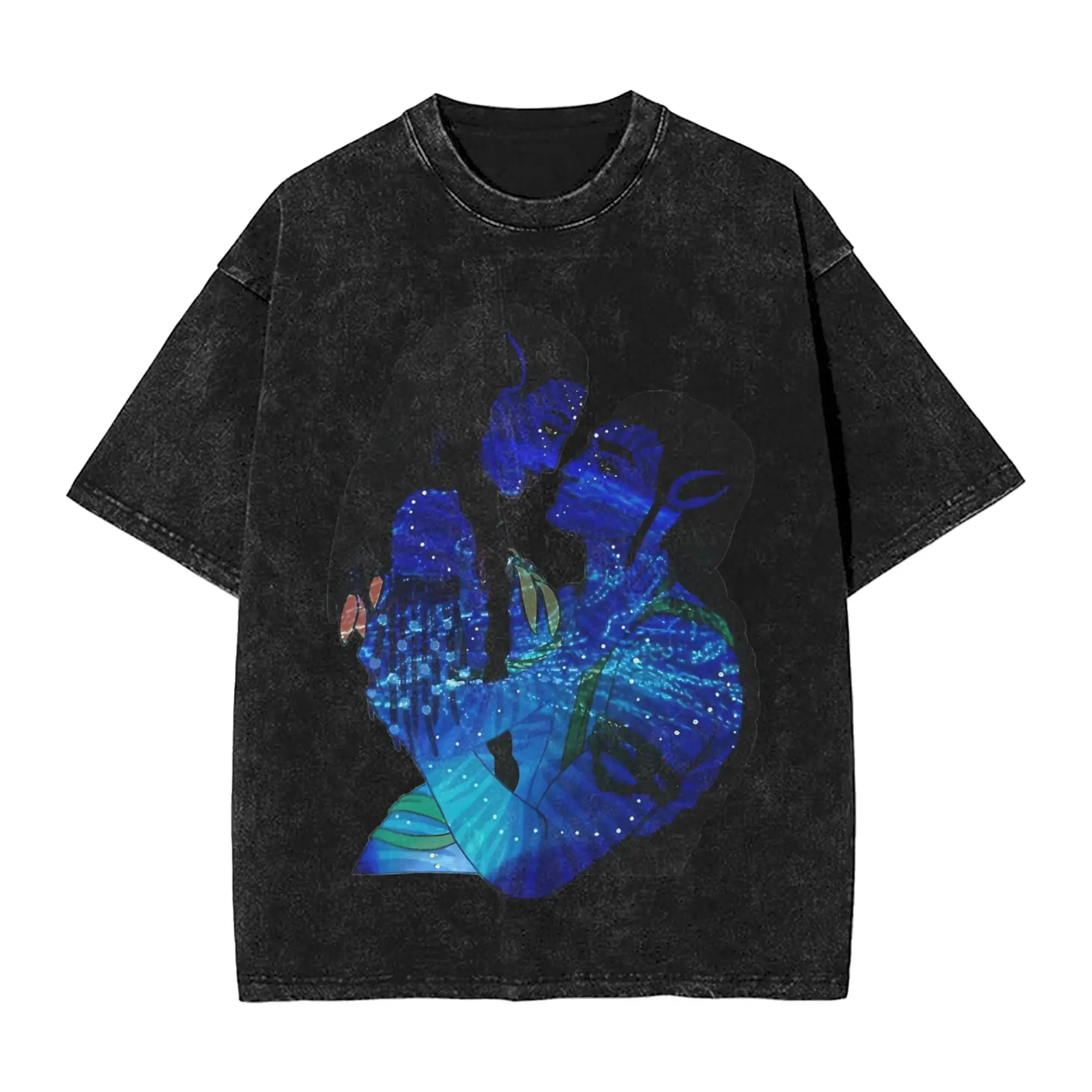 

Avatars Never Stop Trying Men T Shirt Washed Novelty Tees Short Sleeve Round Collar T-Shirt Pure Cotton Party Clothes