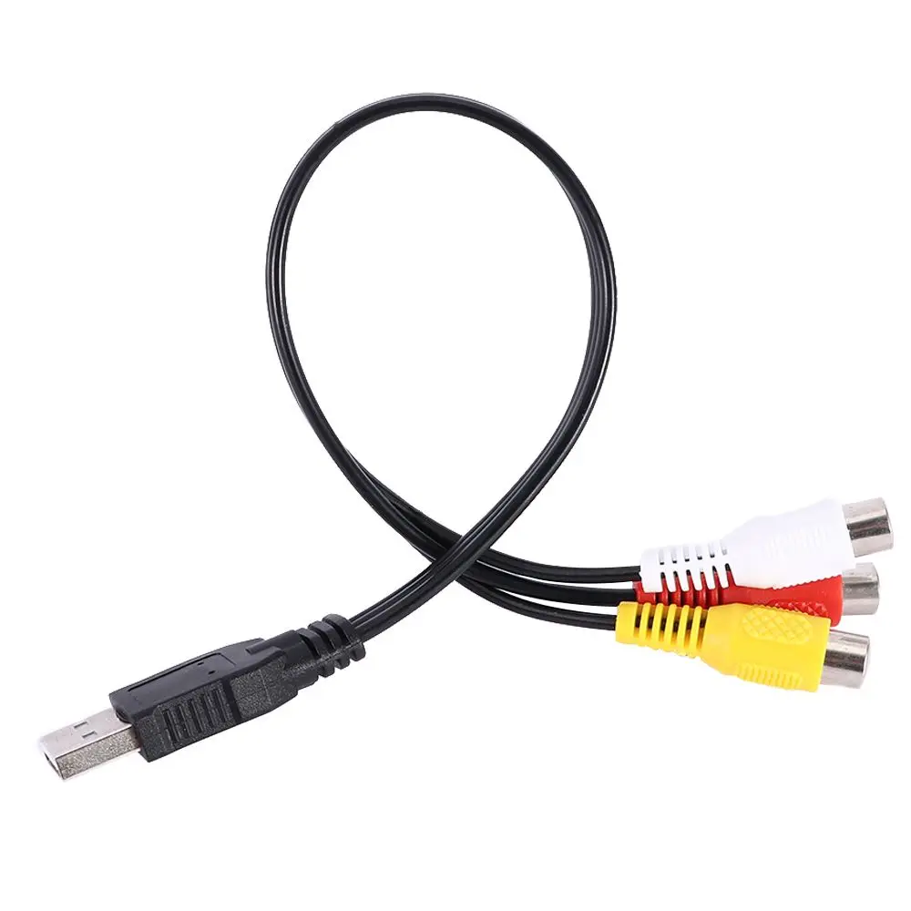 USB 2.0 HDTV wideo telewizyjne Adapter na kabel do konwertera AV przewód USB męski do 3-RCA żeński