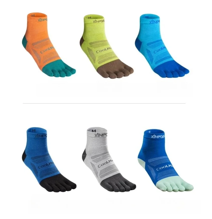 

3 Pair/Set XINPOR Five-Toed Socks Unisex Upgraded Sports Toe Socks Suitable for Marathon Competition Training Running