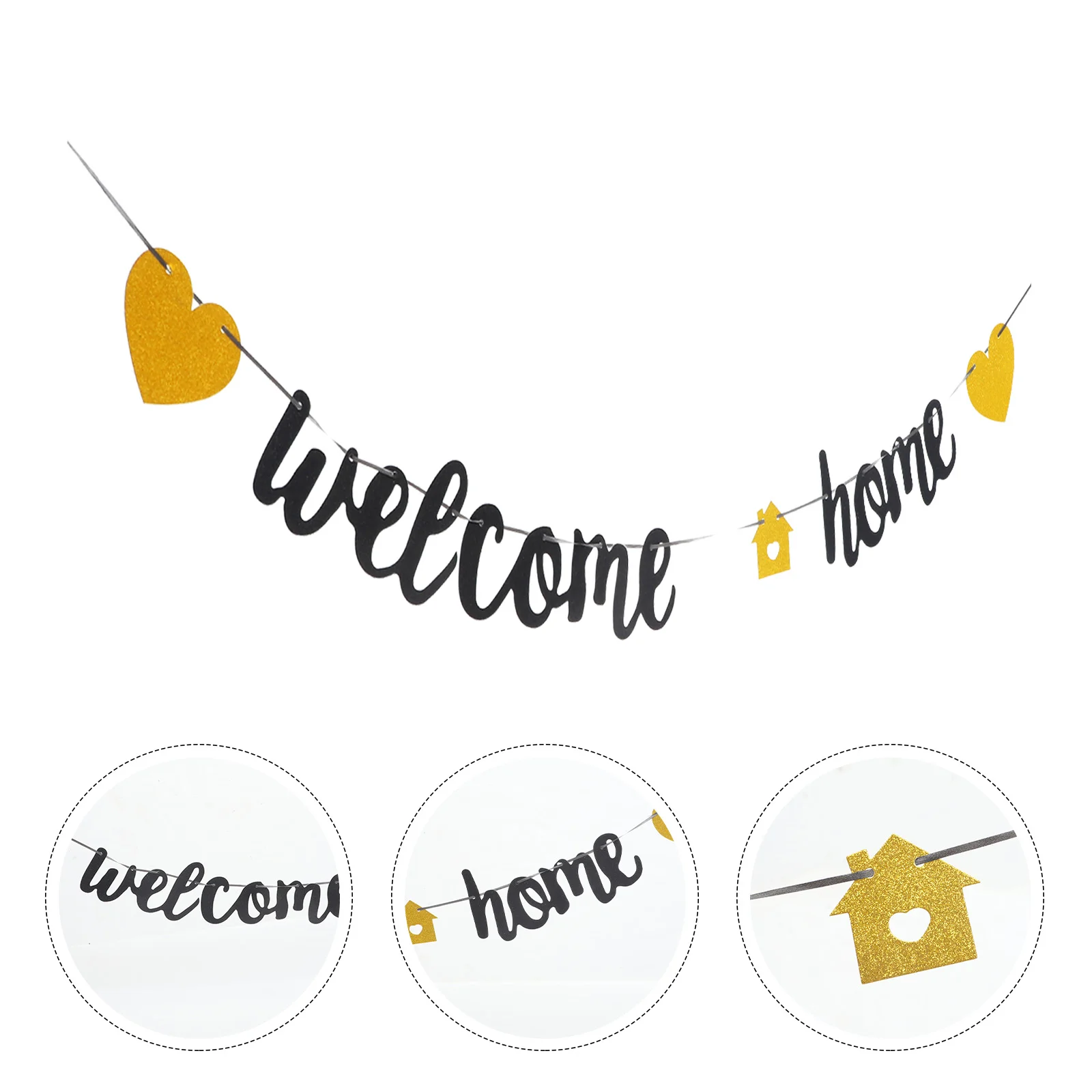 Welcome Home Wedding Baby Shower Banner Decoration Party Scene Layout Pull Flags Supplies Outdoor Props