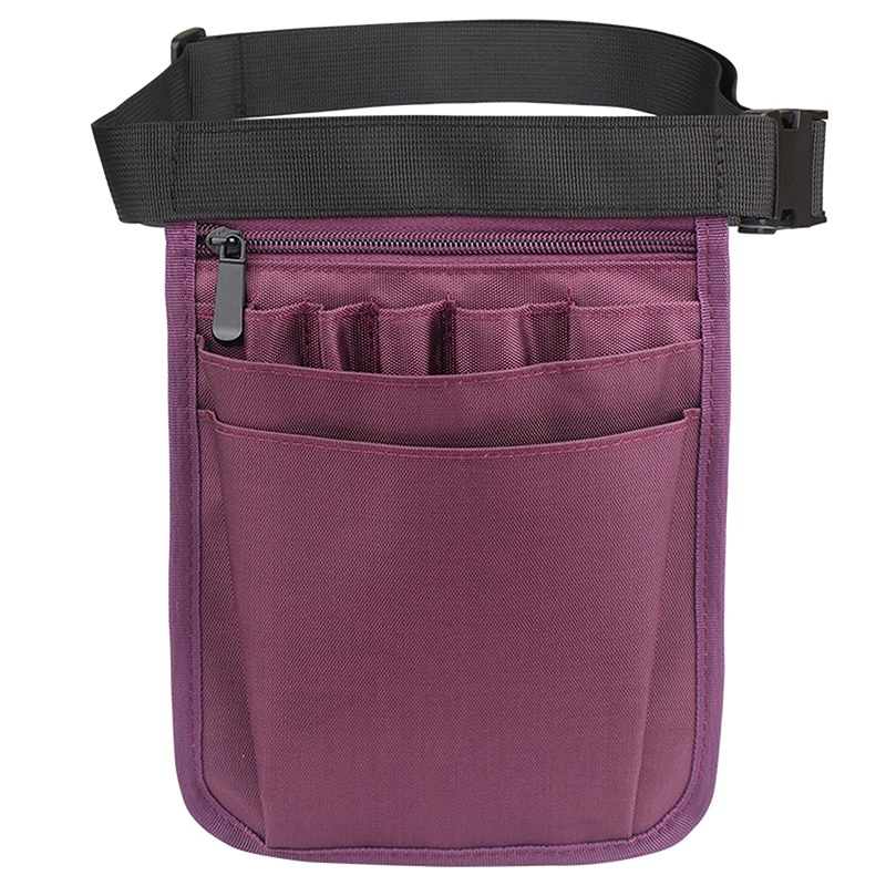 1 Piece Solid Color Tool Waist Bag Medical Staff Universal Multi Pocket Work Pocket Medical Supplies Storage Nurse Bag