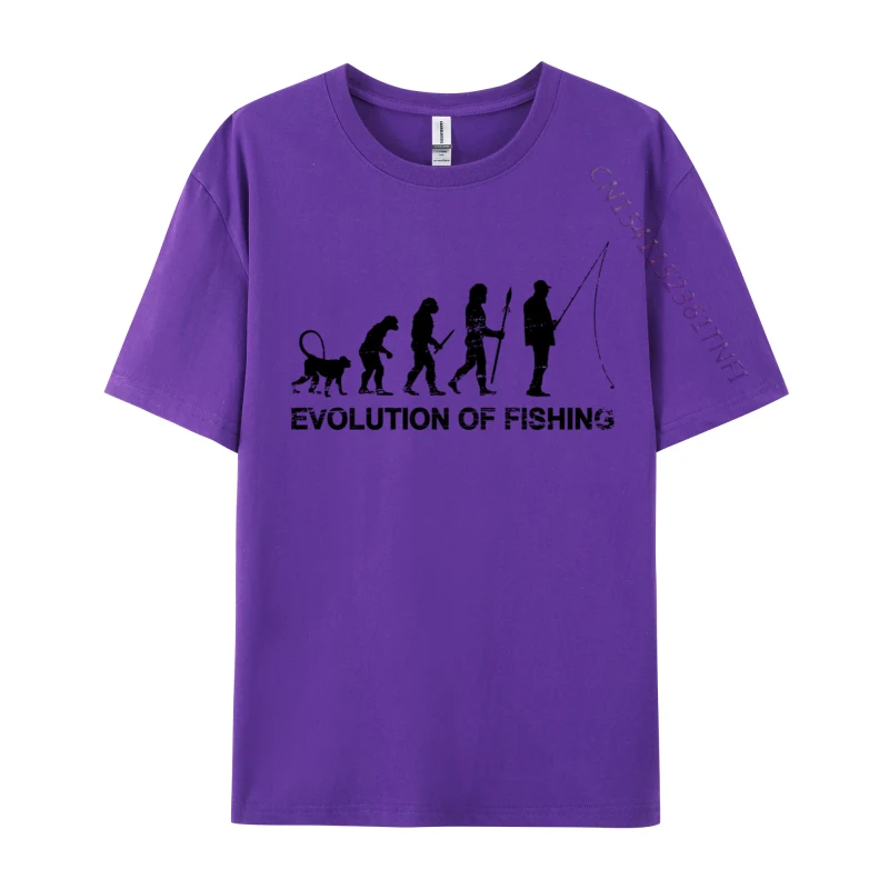 Fishing Evolution For Fishing Lover Casual T Shirts For Men Normal Tees Oversized Normal Tee-Shirts All Cotton Drop Shipping