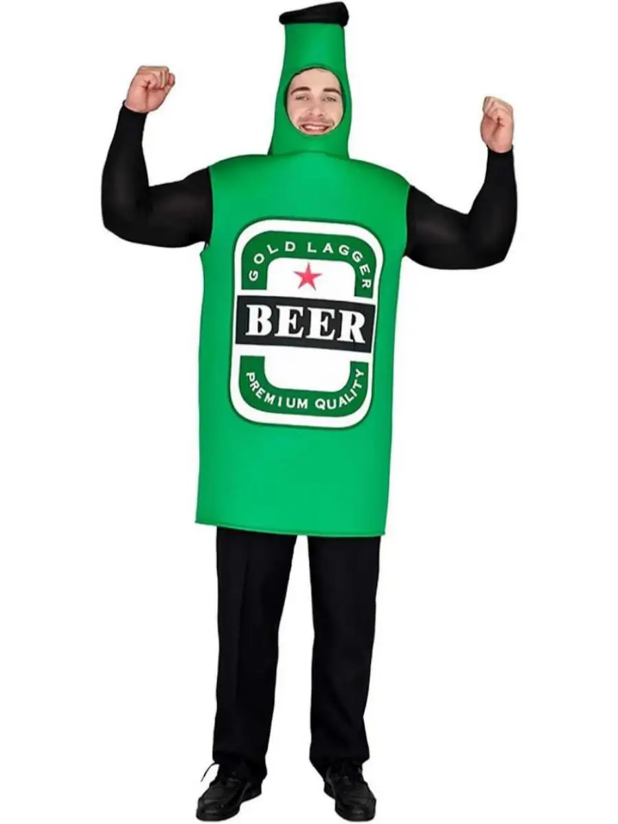 

Halloween Beer Themed Adult Costume Party Stage Performance Green Outfit Fun Costume Polyester Spring Collection 2023