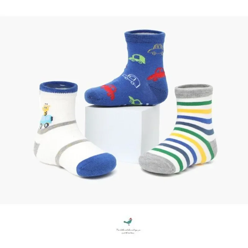 Chaussettes coordonnantes Cartoonbaby pour enfants, bébés garçons, 1 à 3 ans, lot de 5 paires