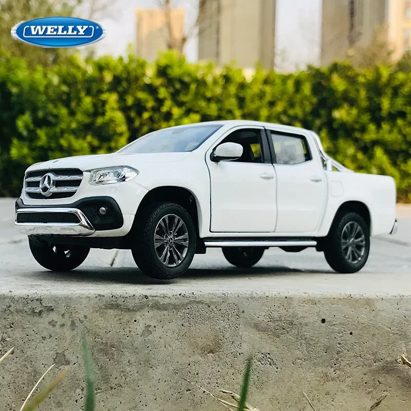 

Модель внедорожника WELLY 1:24 Mercedes Benz X-Class из сплава, модель литая и игрушечная машинка, металлическая модель автомобиля, имитация, подарок для детей