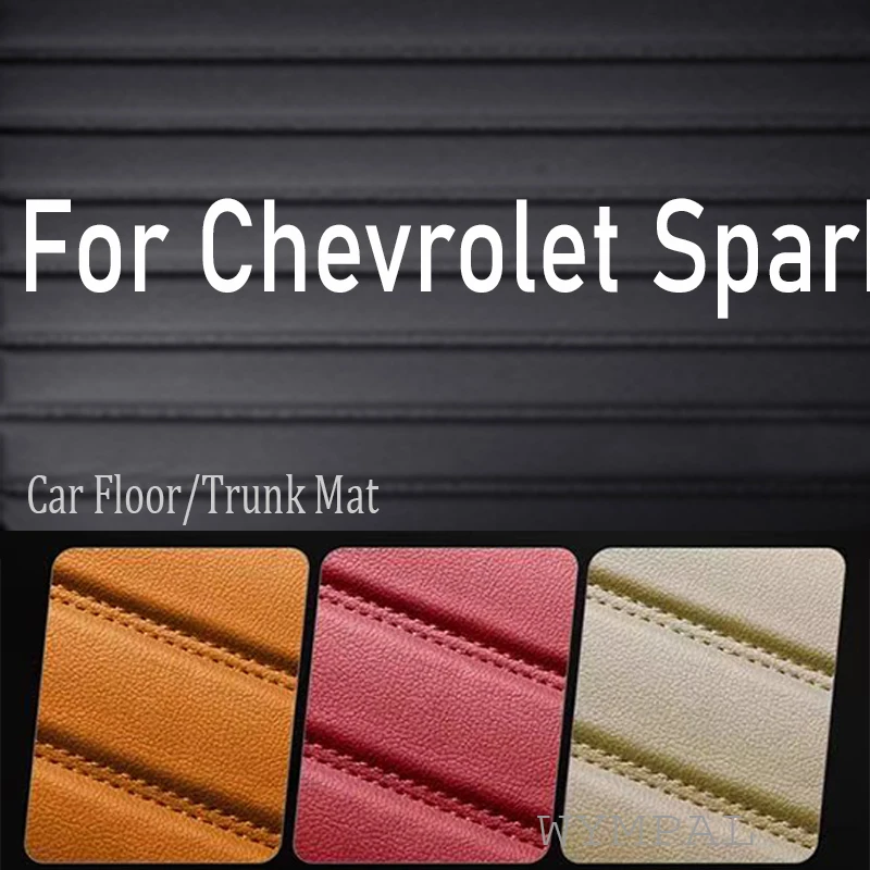 

Luxury Car Floor Mats For Chevrolet Holden Spark M400 2016~2019 Leather Mat Non-slip Anti-dirt Pad Carpets Leather Mat Car