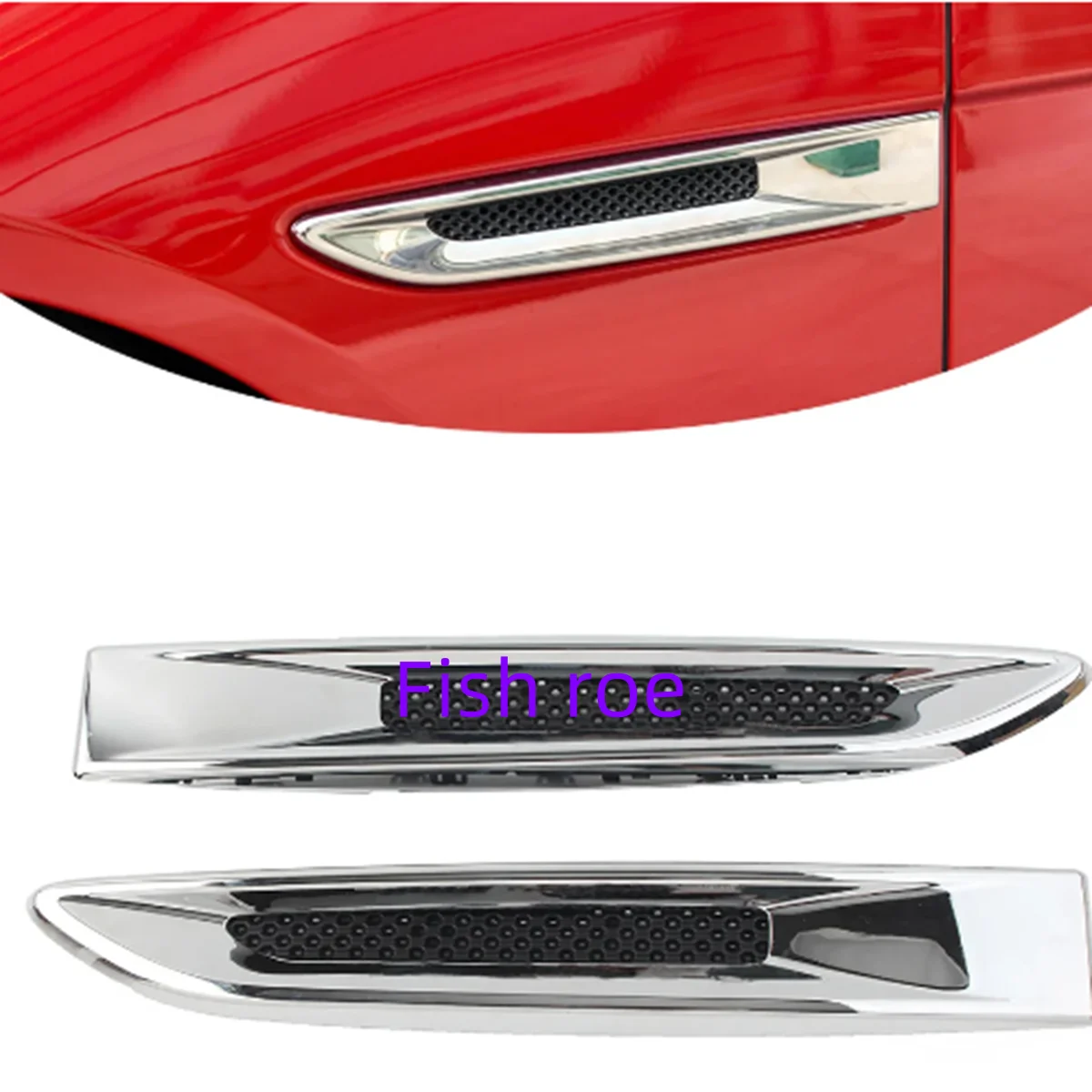 1 Pair of chrome car front side fender vent grille trim for Jaguar XE F-Pace XF X260 T2H36039 T2H36037