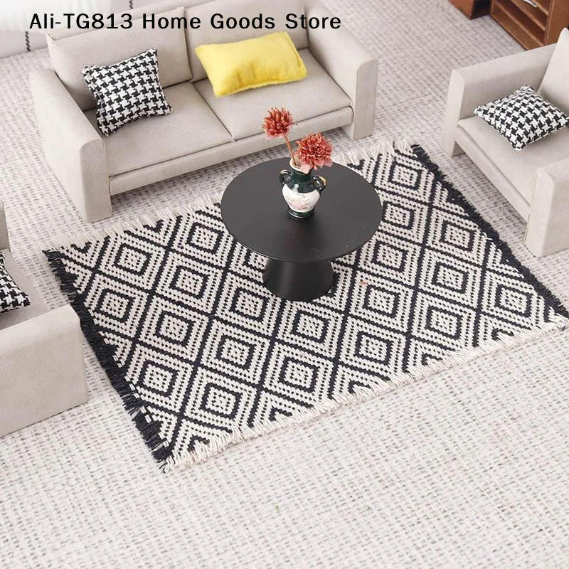

[TG813]1:12 Dollhouse Miniature Model Toy Carpet Blanket Furniture Home Model Decor Toy Doll House Accessories