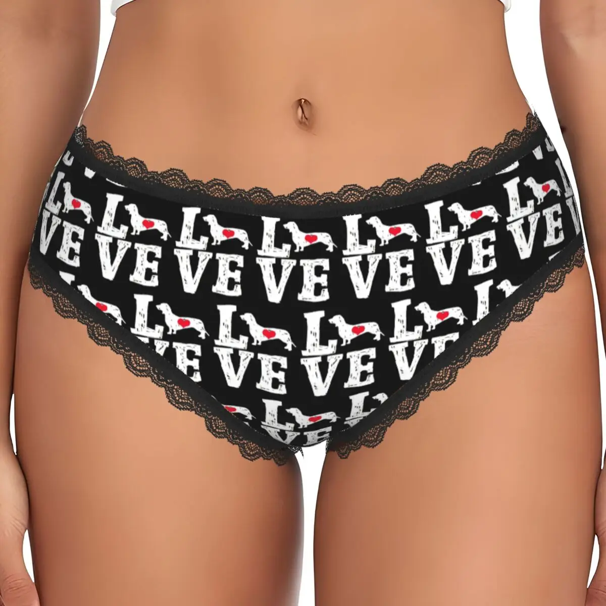 Custom Pablo Picasso Wild Wiener Dog Dachshund Panties Briefs Women's Comfort Briefs Underwear Breathable Female Underpants