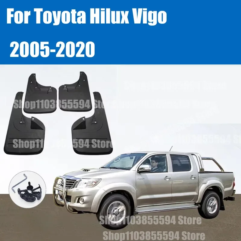 

4Pcs Mud Flaps Splash Guards For Toyota Hilux Vigo 2005-2020 Front and Rear Mudguards Fender Accessories