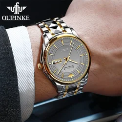 OUPINKE Top Mens Watches Business Automatic Mechanical Waterproof Watch For Man Sapphire Mirror Date Clock Men Relojes Hombre